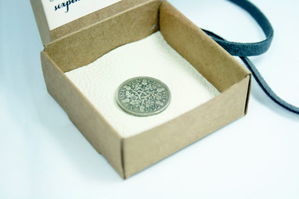 zilveren sixpence uit 1936