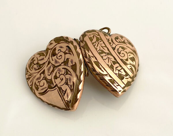 antique heart shaped victorian locket